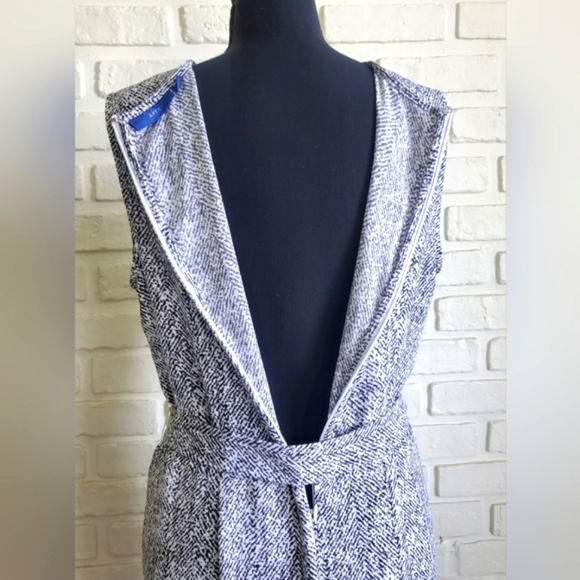 Apt 9 Sleeveless Jumpsuit Jumper Pants Animal Print Tie Belt White Gray Size L - Picture 6 of 10